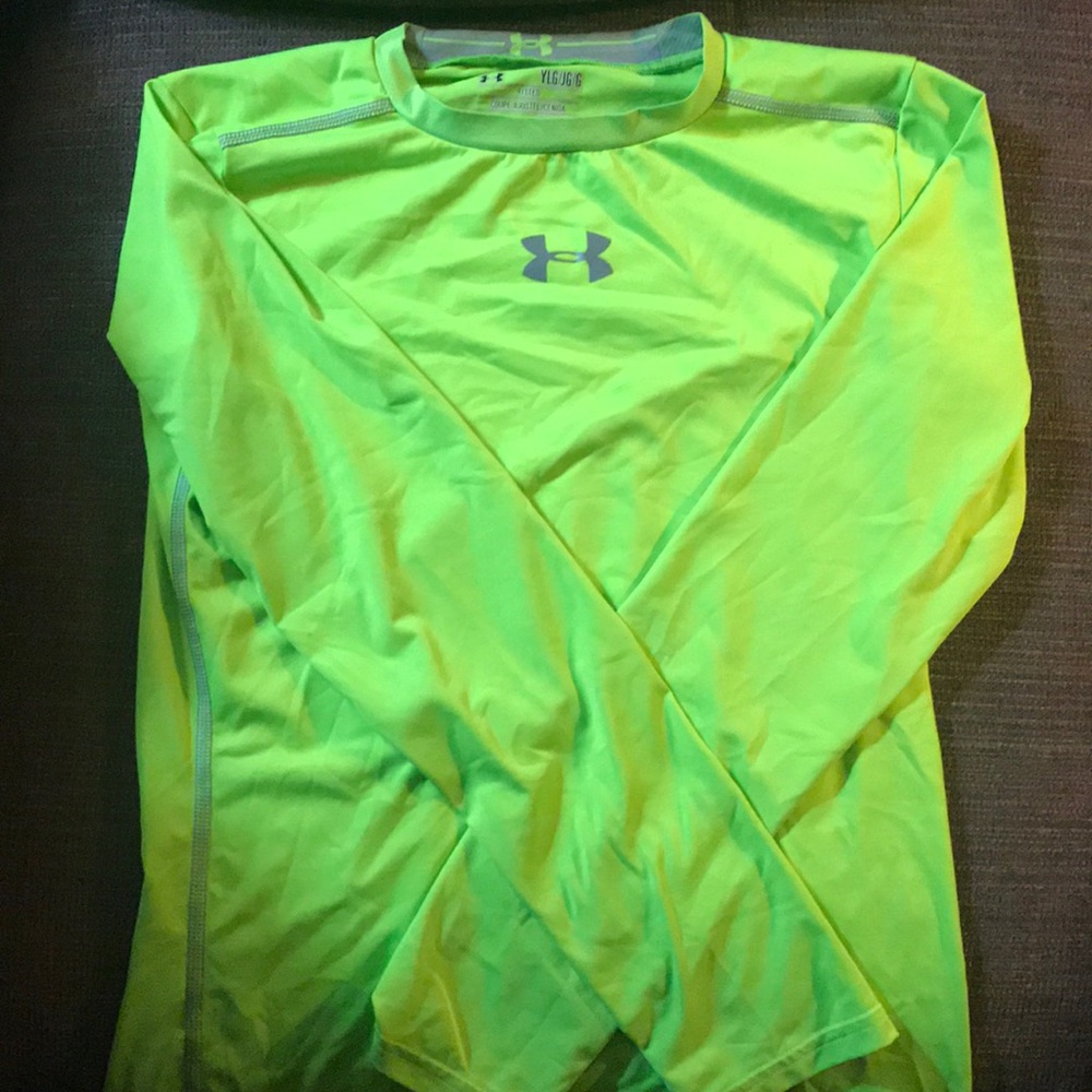 YLG Neon Green Underarmour Compression Long Sleeve